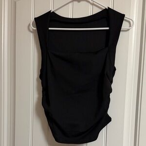 Black Women’s Sleeveless Square-Neck Top